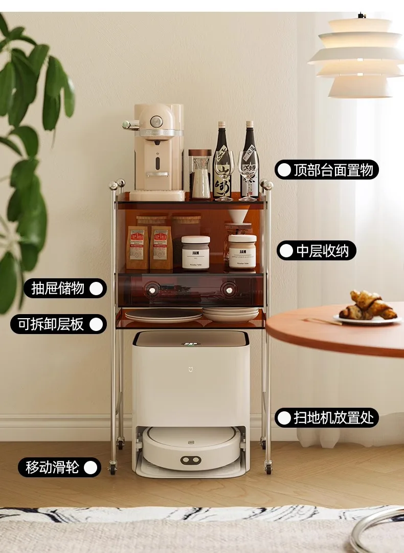 Шкаф для хранения с полкой, съемный диван для гостиной, акриловый небольшой боковой шкаф