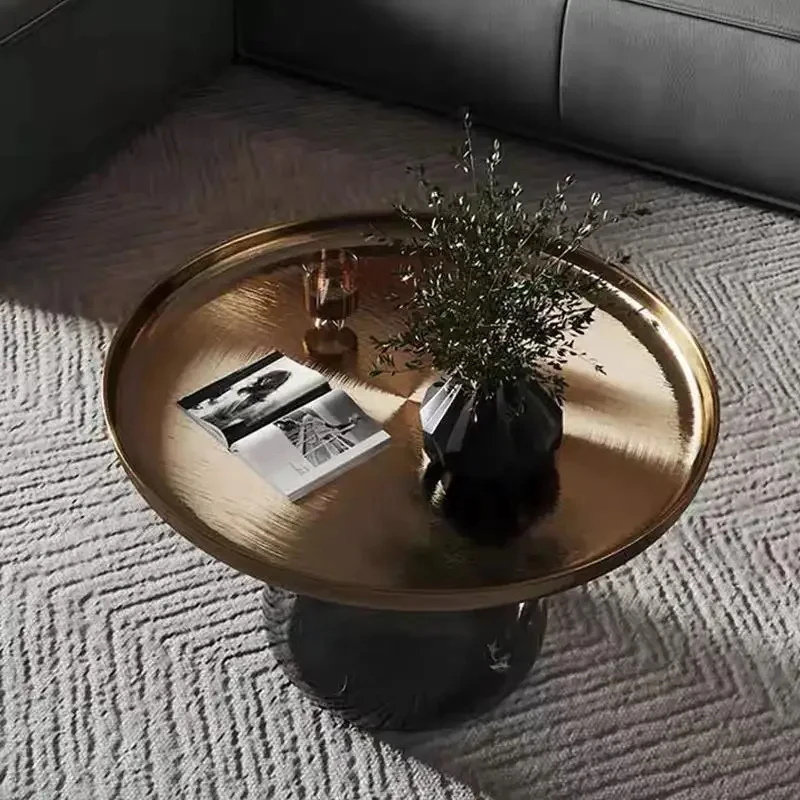 Nordic Tea Tables Creative Coffee Table Glass Sofa Table Combination Designer Furniture Living Room Transparent Side Tables