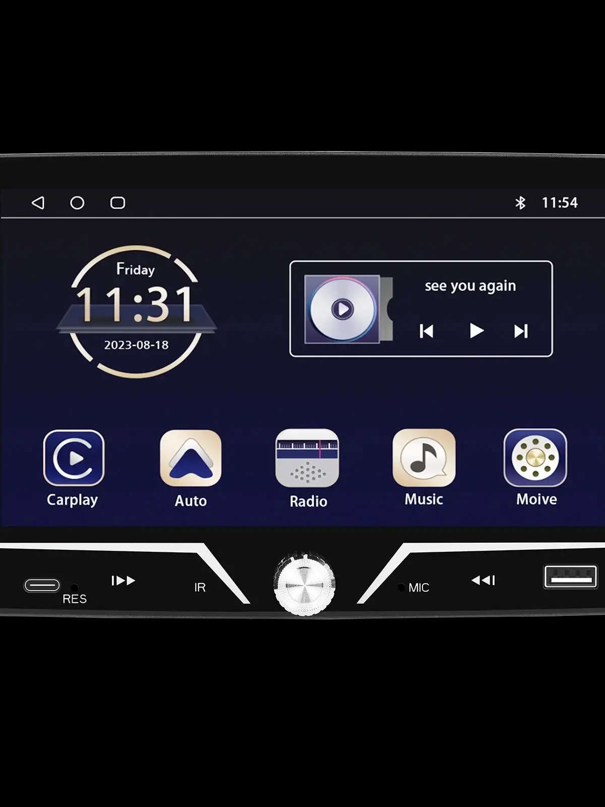 Podofo Carplay Android Auto Autoradio 7 Inch 1Din Auto MP5 Speler HD Spiegel Link Auto Video Speler BT USB FM EQ - afbeelding 2