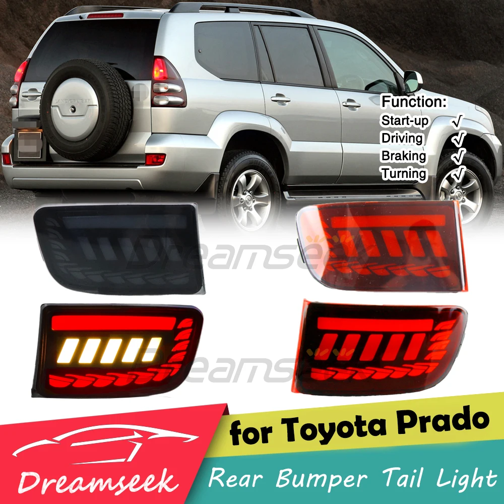 

Светодиодный задний фонарь для Toyota Land Cruiser Prado LC120 2003-2009, Land Cruiser Prado J12 FJ120 2002-2010, задний бампер, тормоз с поворотом
