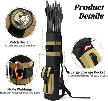 多功能箭筒,附MOLLE系統背板,戰術箭袋配件及口袋 8 最佳銷售 molle醫療袋 - №4