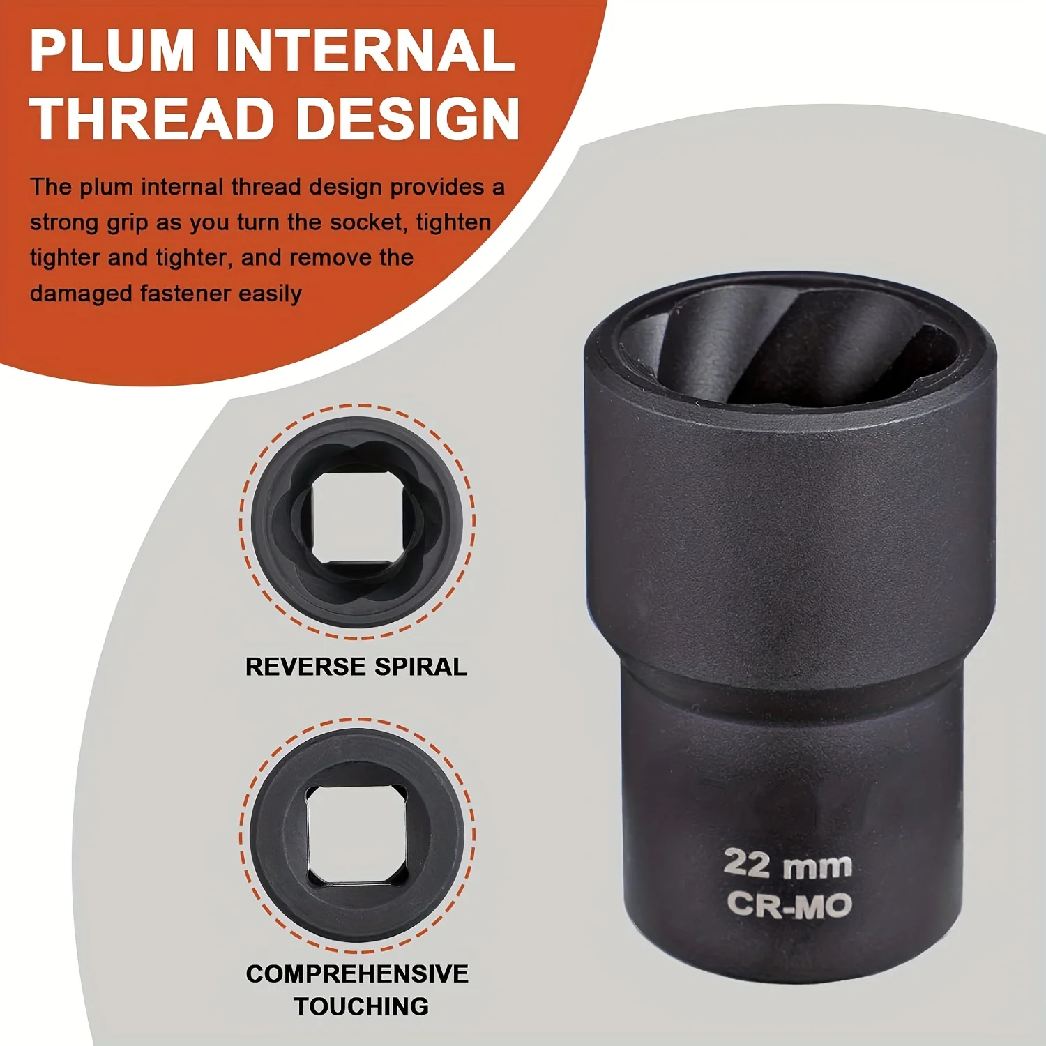 5 قطعة مقبس التصادم الترباس النازع Cr-Mo الصلب العروة الجوز أداة إزالة الصواميل عدة 1/2 "محرك 17/19/21/22 مللي متر قفل العجلة لسيارة شاحنة SUV