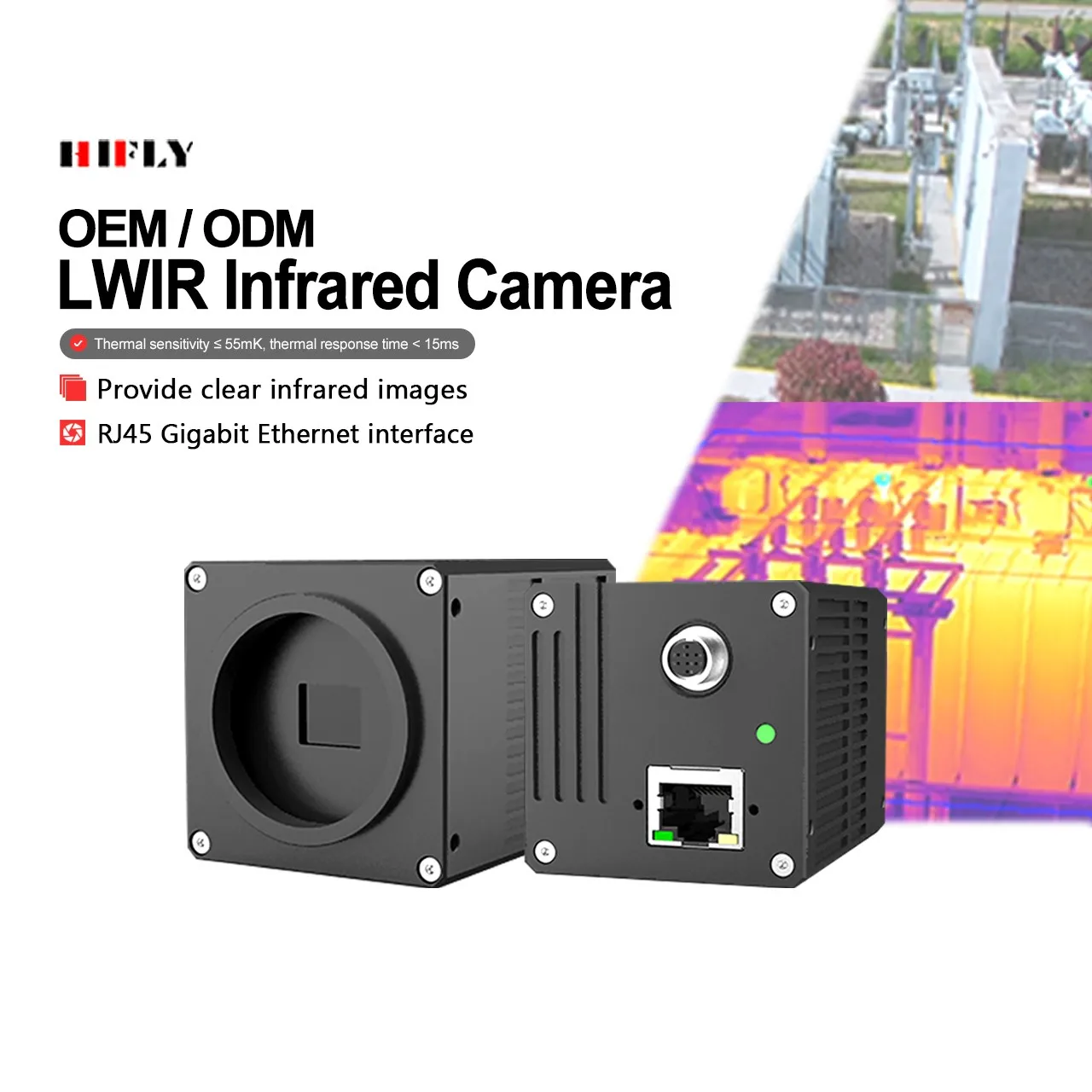 17um High-definition 400x300 LWIR Infrared Thermal Camera Heat Hot-wire Detector Night Vision Device