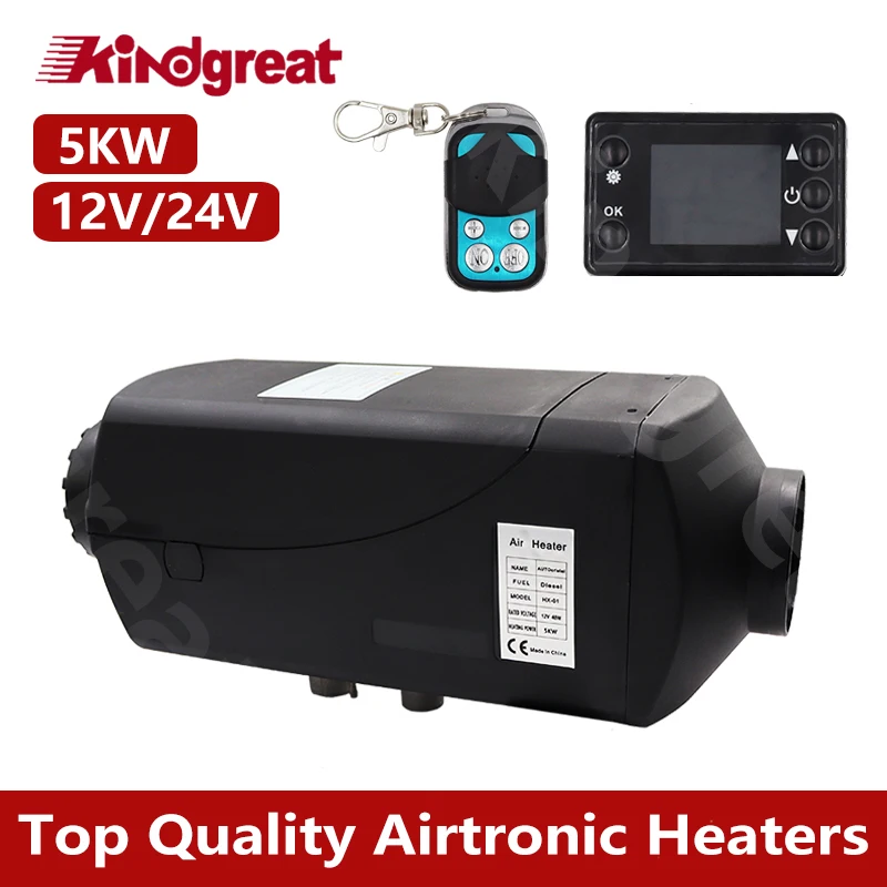 Top Quality LCD Switch With Remote Function 12v 24v 5kw Airtronic Parking Diesel Heaters Similar Eberspacher D4 D4S