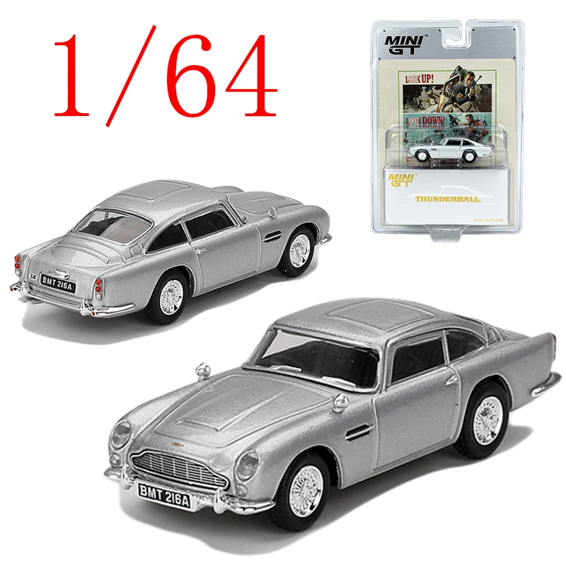 

MINIGT, литая под давлением модель автомобиля Aston Martin из сплава в масштабе 1/64, Aston Martin DB5 007, игра в подарок, оригинальная коробка игрушечных машин
