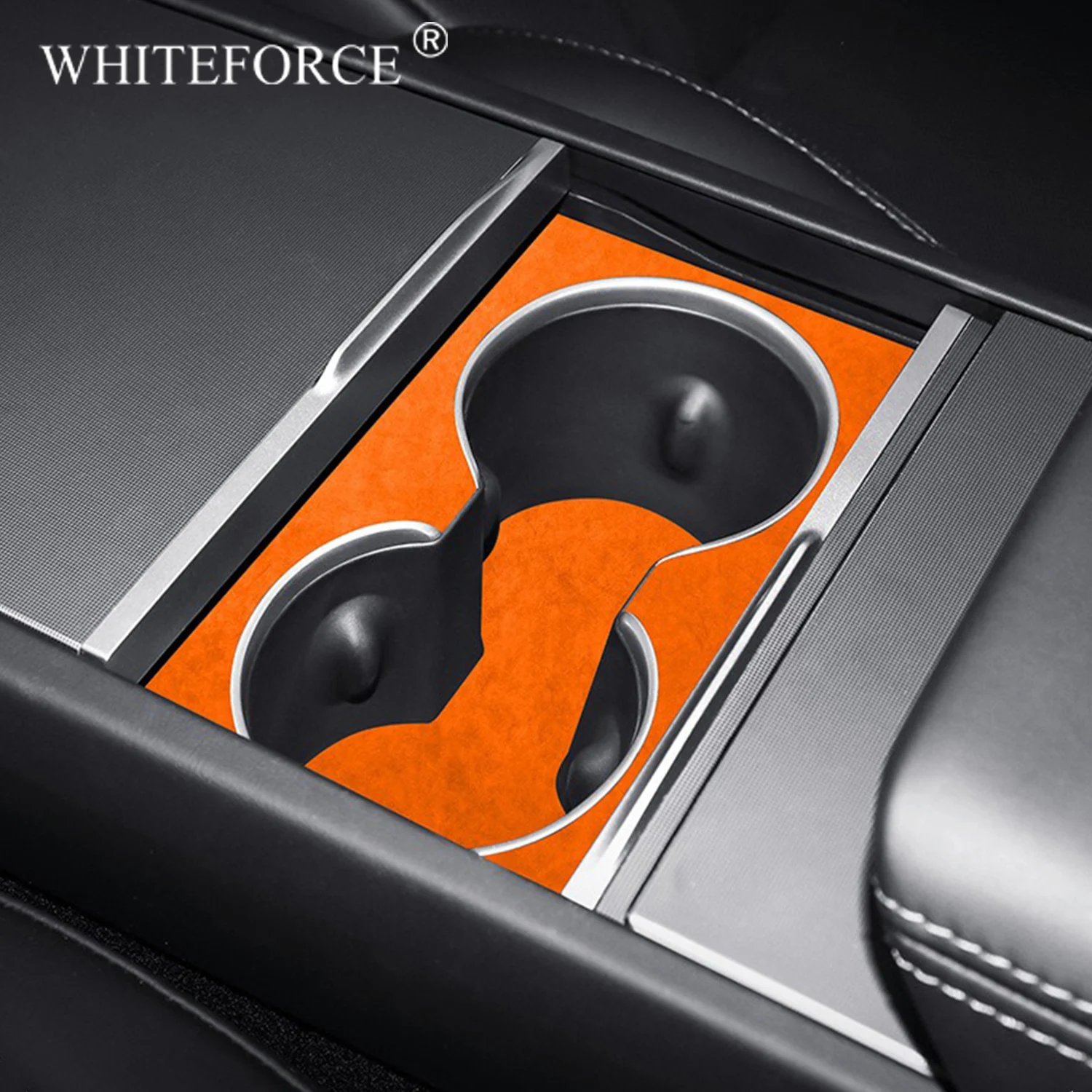 

Для Tesla Model Y Juniper 2025 центральный держатель для чашки, рамка из потертой кожи, модификация, модель 3, украшение из горной замши