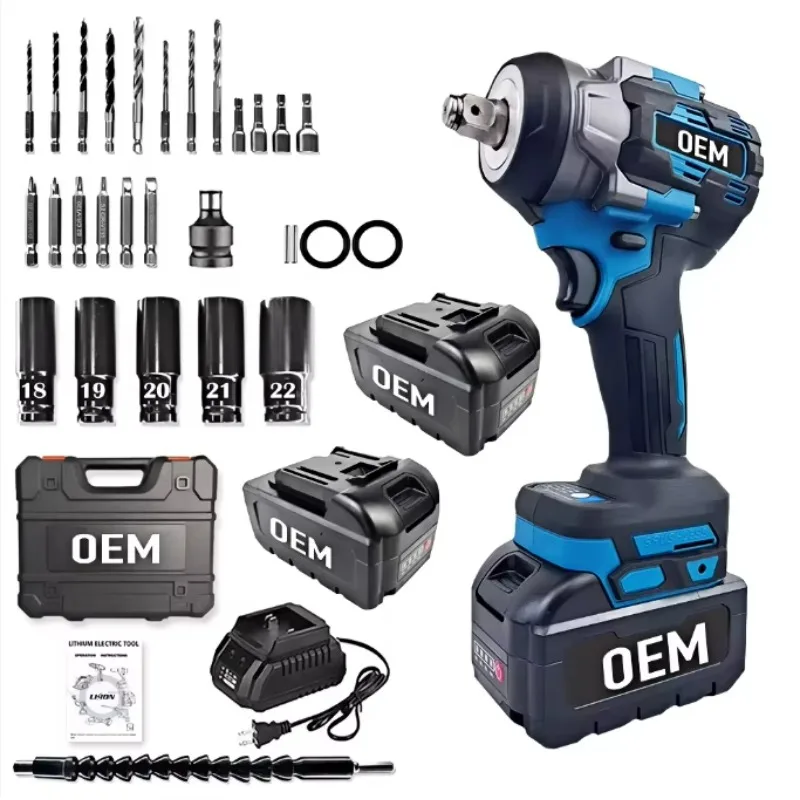 Brushless Motor Industrial Cordless Drill 500NM Impact Wrench