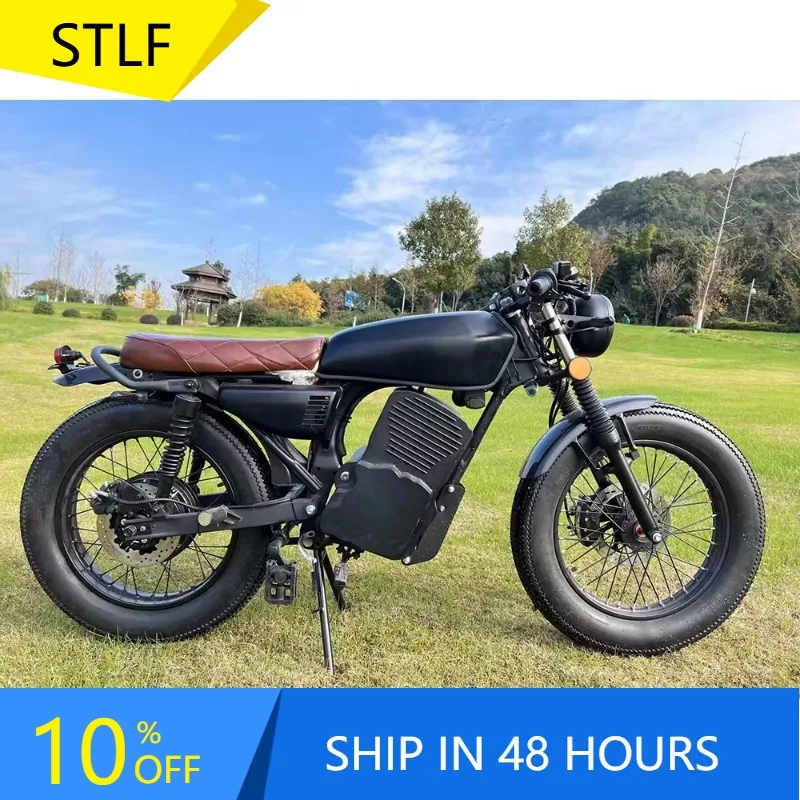 ZUIMI Retro Style Steel Frame Moto Electrica 60V 20Ah Retro Electric Bike High Efficiency Intelligent Controller Moped Electric