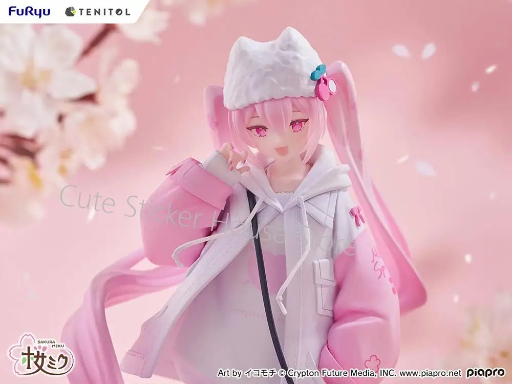 [Przedsprzedaż] Oryginalny model kolekcjonerski Hatsune Miku Sakura Miku w stylu Cool Style firmy Furyu Tenitol, figurka anime o wysokości 19 cm, dekoracja stołu.