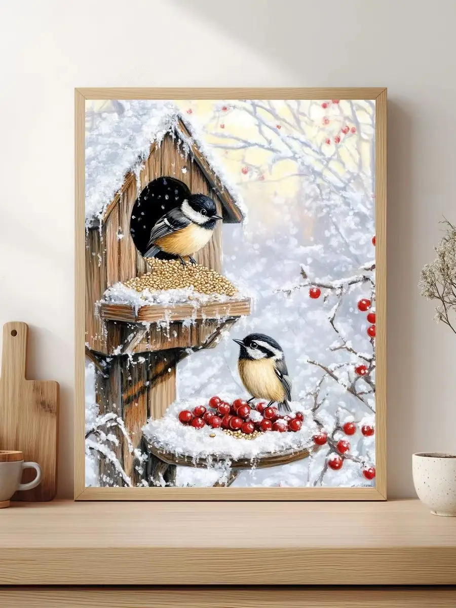 1 Stück 30x40cm/11,8x15,7 Zoll, 11Ct/14Ct Kreuzstich-Set, DIY Valentinstagsgeschenk, Stickerei-Set für Feste, Tiermotiv – Detail 3