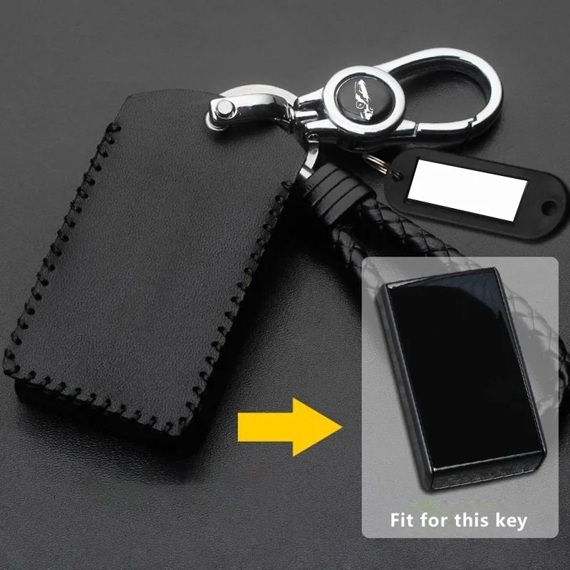 Handmade Genuine Leather Car Key Case for Volvo EX30 Remote Decoration Cover Shell Keychain Ring Holder Fob Interior Accessories