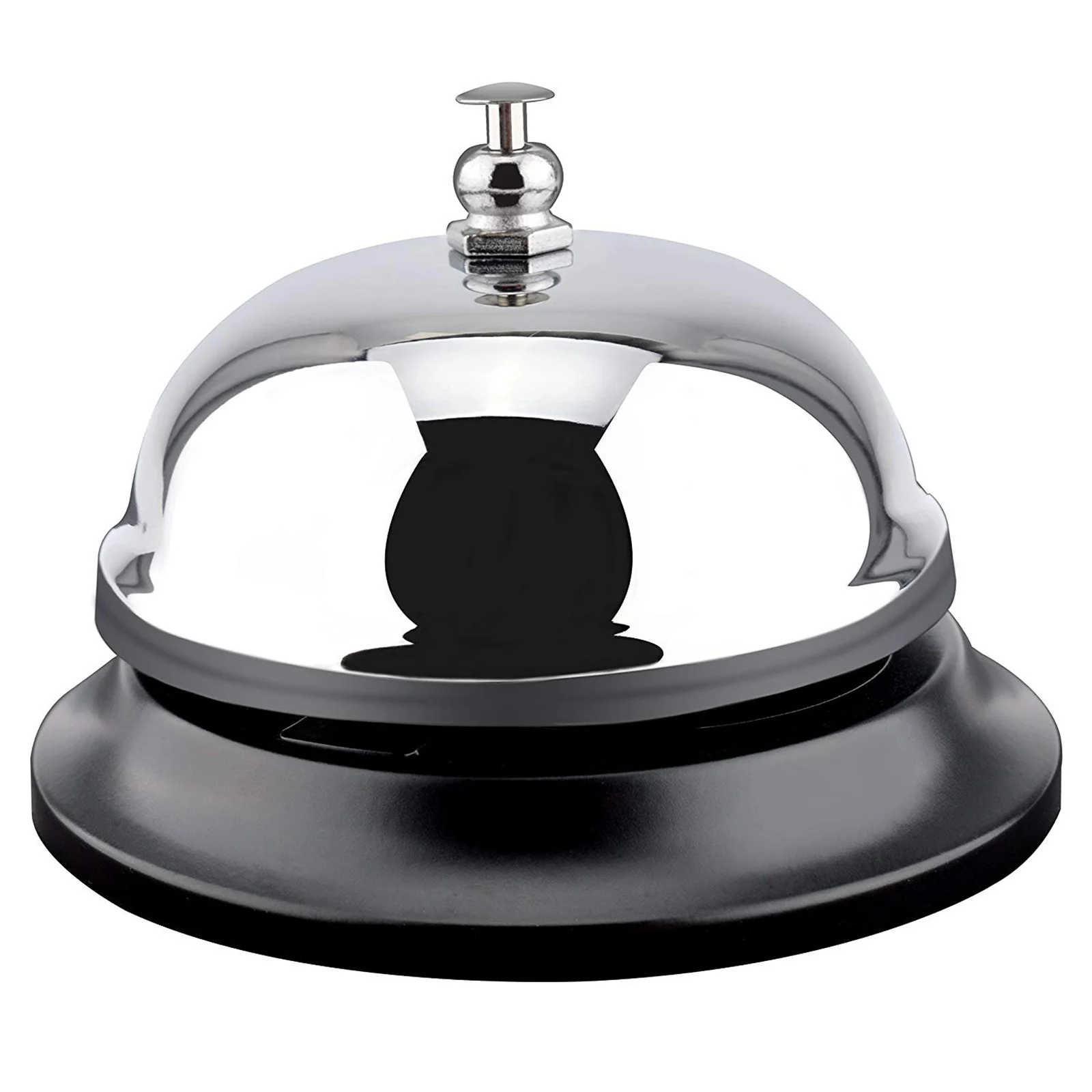 Service Bell 3.3 Inch Front Desk Bell Anti Slip Base Dinner Bell Stainless Steel for Reception Areas Hospitals Warehouses