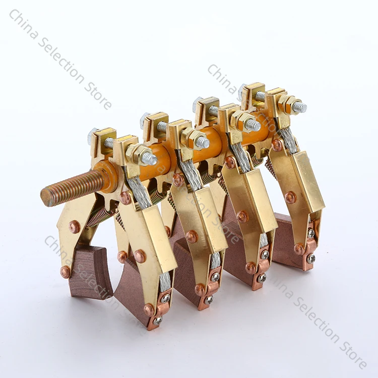 

Держатель угольной щетки двигателя 220 В в сборе, универсальный держатель шеврона 380 В, щетка высокой мощности, V-образный медный держатель угольной щетки