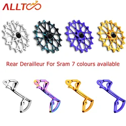 Bike Bicycle Pulley Wheels Cage,FOR Garbaruk SRAM 11/12-Speed, 12T+16T Aluminum Alloy Rear Derailleur Ceramic Bearing Oversized
