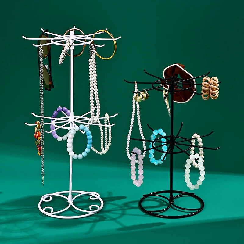 Creative Iron Jewelry Organizer, Multilayer Storage Rack for Necklaces & Bracelets