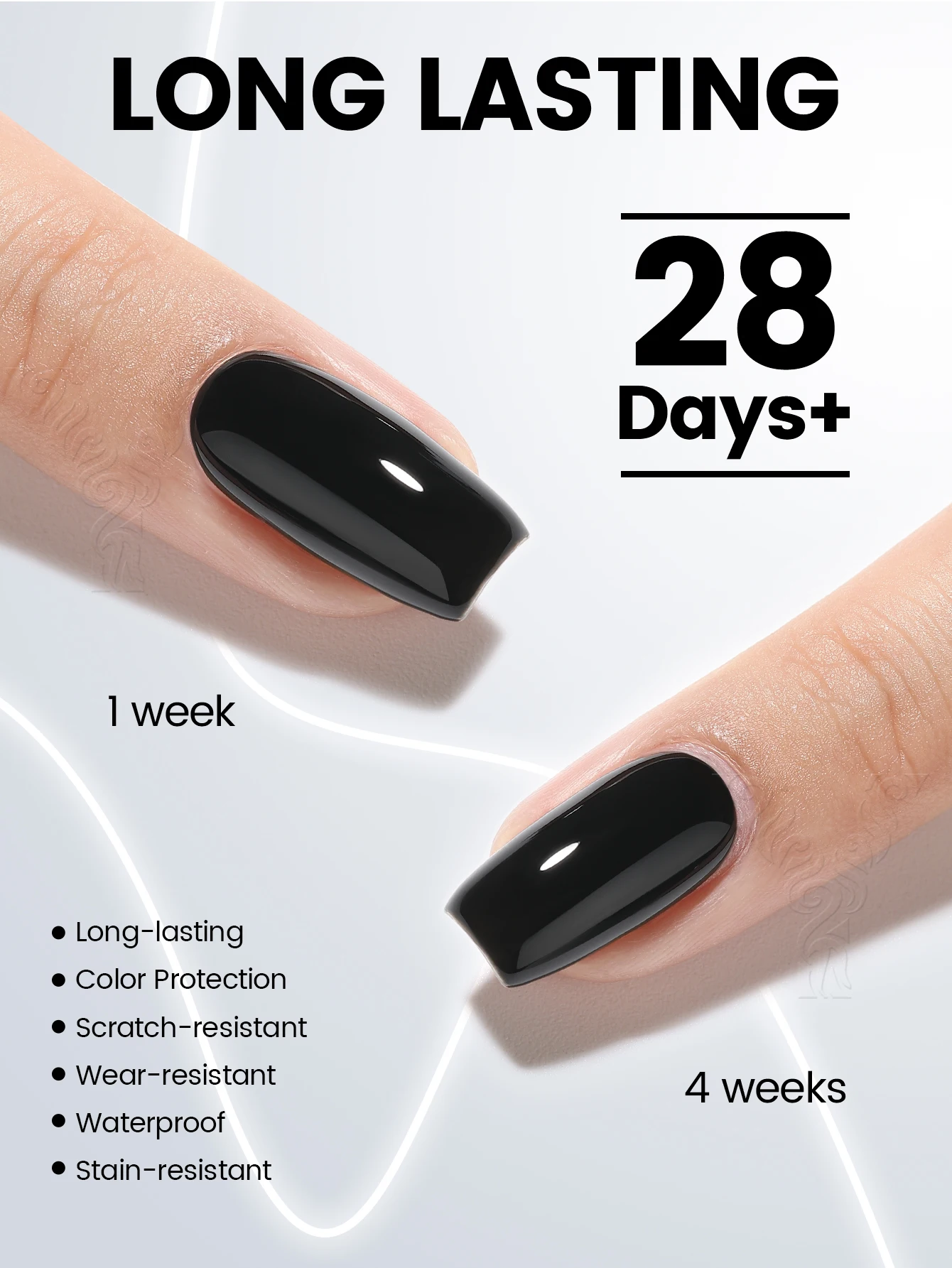 YOKEFELLOW 18ML Gel Nail Polish Base Coat No Wipe Top Coat HEMA TPO Free Soak Off UV LED Nail Varnish Long Lasting Function Gel