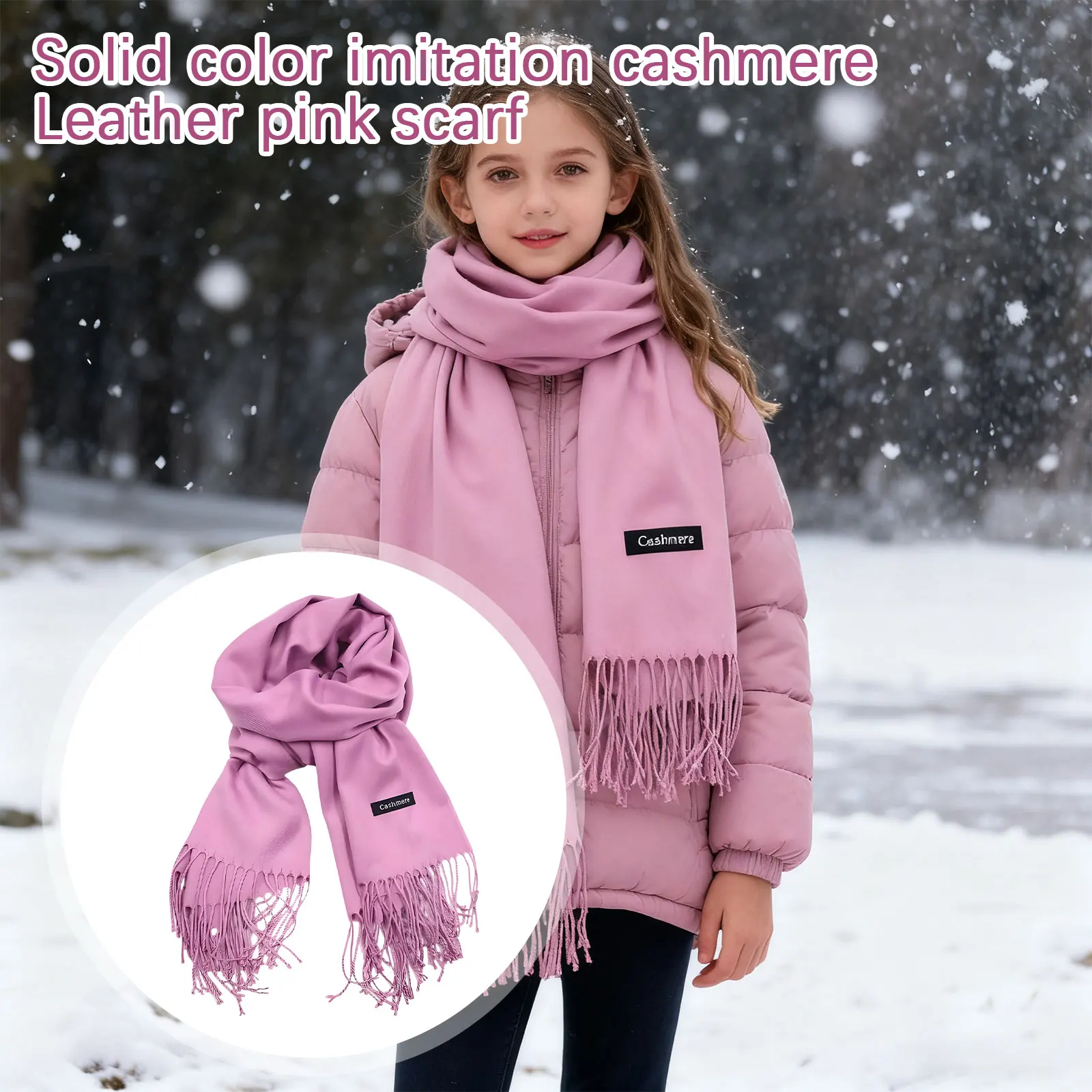 Moda Otoño Invierno ﻿ Bufanda de piel de oveja de imitación de Color sólido, superventas de lujo, chal cálido versátil, suave y cálido como bufanda