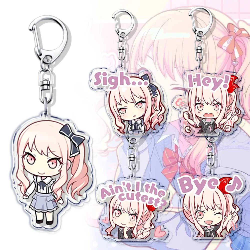 Anime Girl Keychain Cartoon Keyrings for Accessories Bag Key Chain Ring Jewelry Girl Gamer Cartoon MIZUK Fans Gifts for Friends