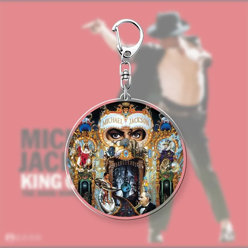 Double-sided Acrylic Keychain, Michael Jackson Pendant