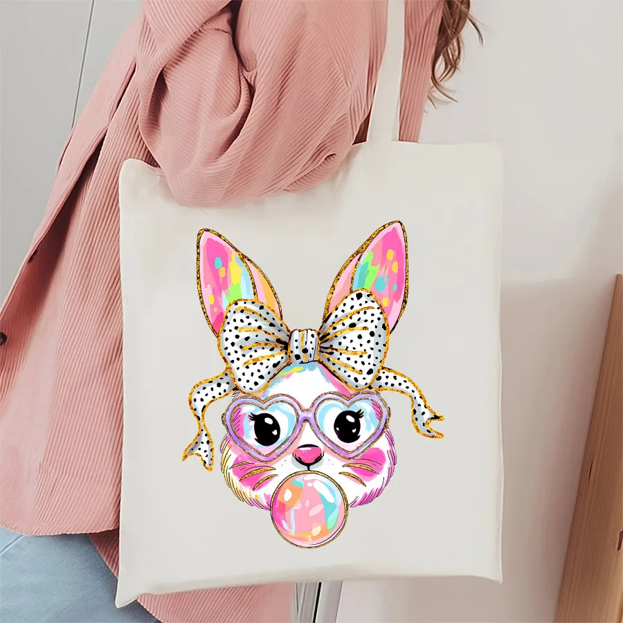 Happy Easter Bunny Bow DIY Vinyl Iron-On Heat Transfer Sticker Decal T-shirts Sweatshirts Bag Clothing Fabric Holiday Decor