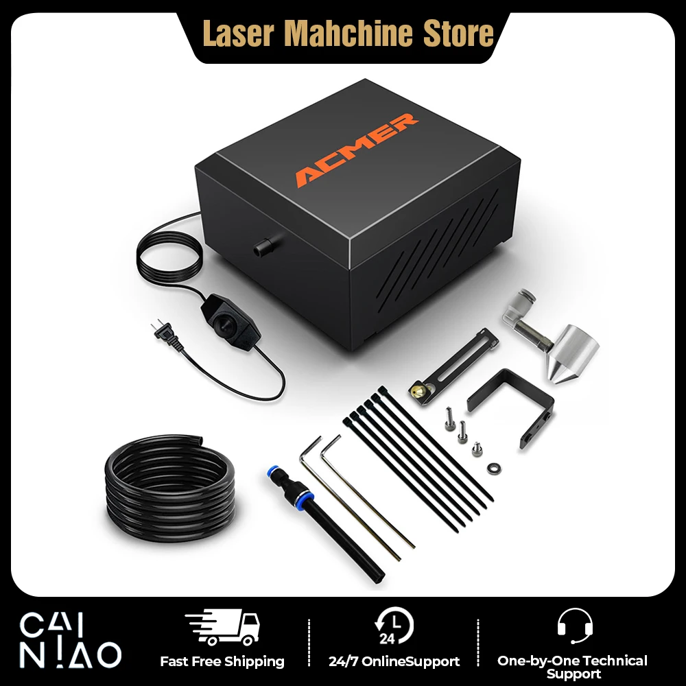 

ACMER C4 Air Compressor 30L/min Adjustable Airflow for Material Cooling and Enhanced Cutting Performance in Engraving Machine