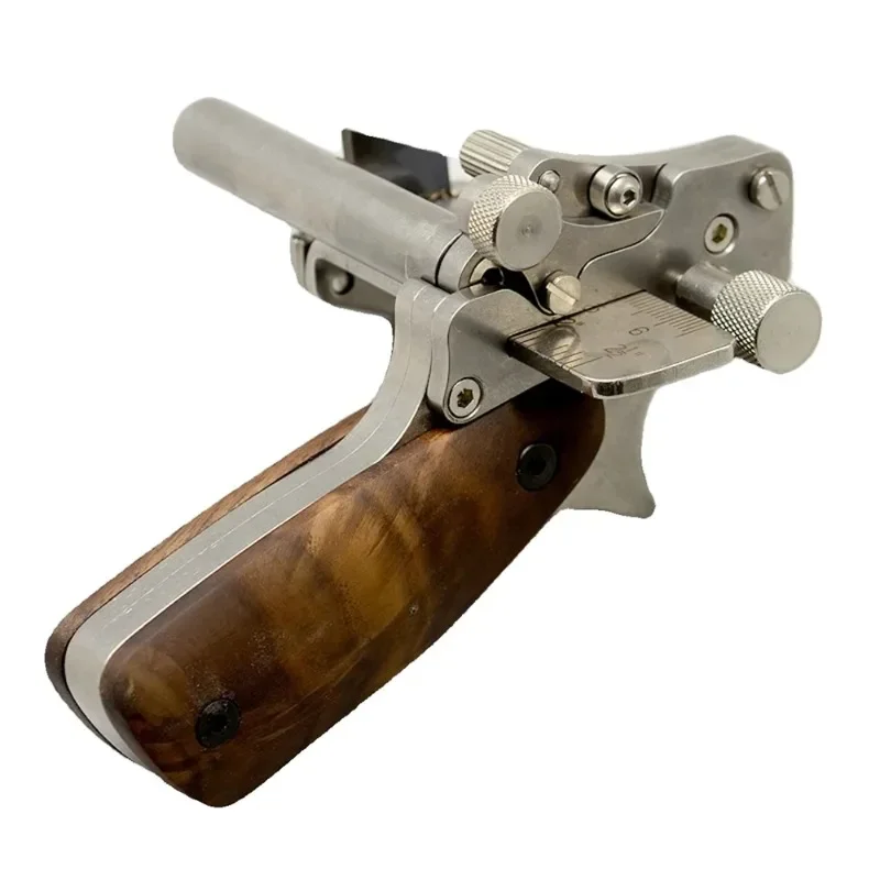 Manual Leather Strip Cutter Roller Type 10-60MM Adjustable Leathercraft Belt Cutting Tool with Metric-Inch Double Scale