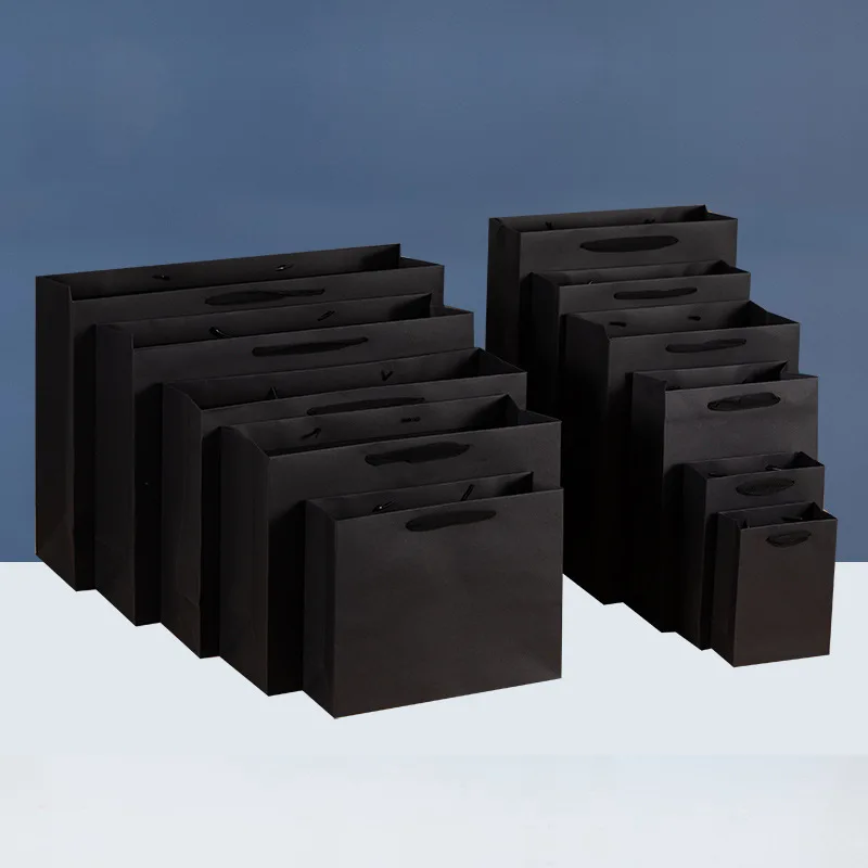 Высококачественная-Черная-сумка-тоут-1-шт-сумка-для-магазина-одежды-изысканный-Подарочный-пакет-сумка-для-покупок-несколько-размеров-в-наличии-бумажный-пакет