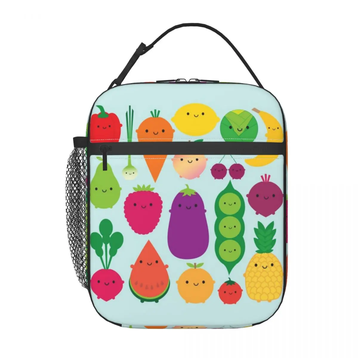 5 A Day Fruit And Vegetables Insulated Lunch Bag for Women Kids Leakproof Food Boxes Thermal Lunch Box Tote