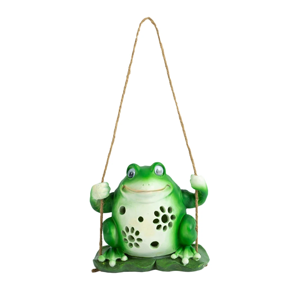 

1pc Solar Frog Resin Material Cute Decorative Yard Outdoor Solar Powered LED Garden Ornaments Frog Light Night Lamp