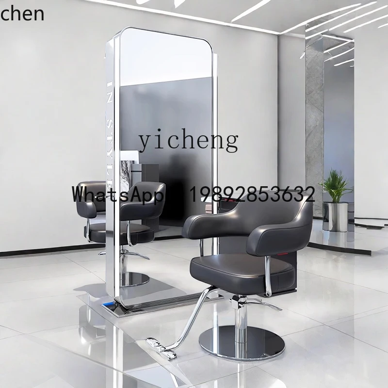 YFY   double-sided floor-to-ceiling mirror barber shop mirror table single-sided wall-mounted full-body hair-cutting mirror