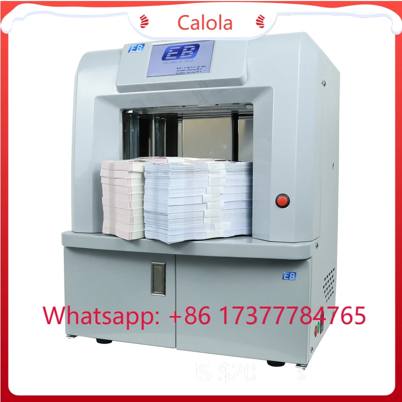 JB-2000-3 Auto Banknote Binding Machine Photoelectric Protection Hot-pressed Sealing Tape Wrapper