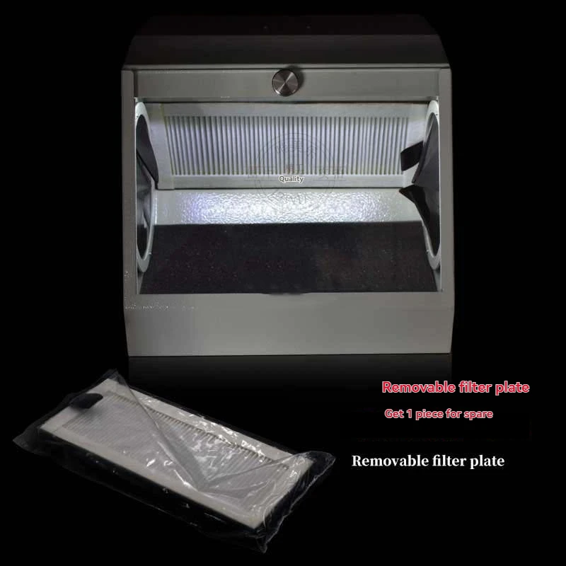 Dust Collection Box Sandblasting Powder Polishing Machine Protector Dust-Proof Case With LED Light Sandblasting Dustproof Box