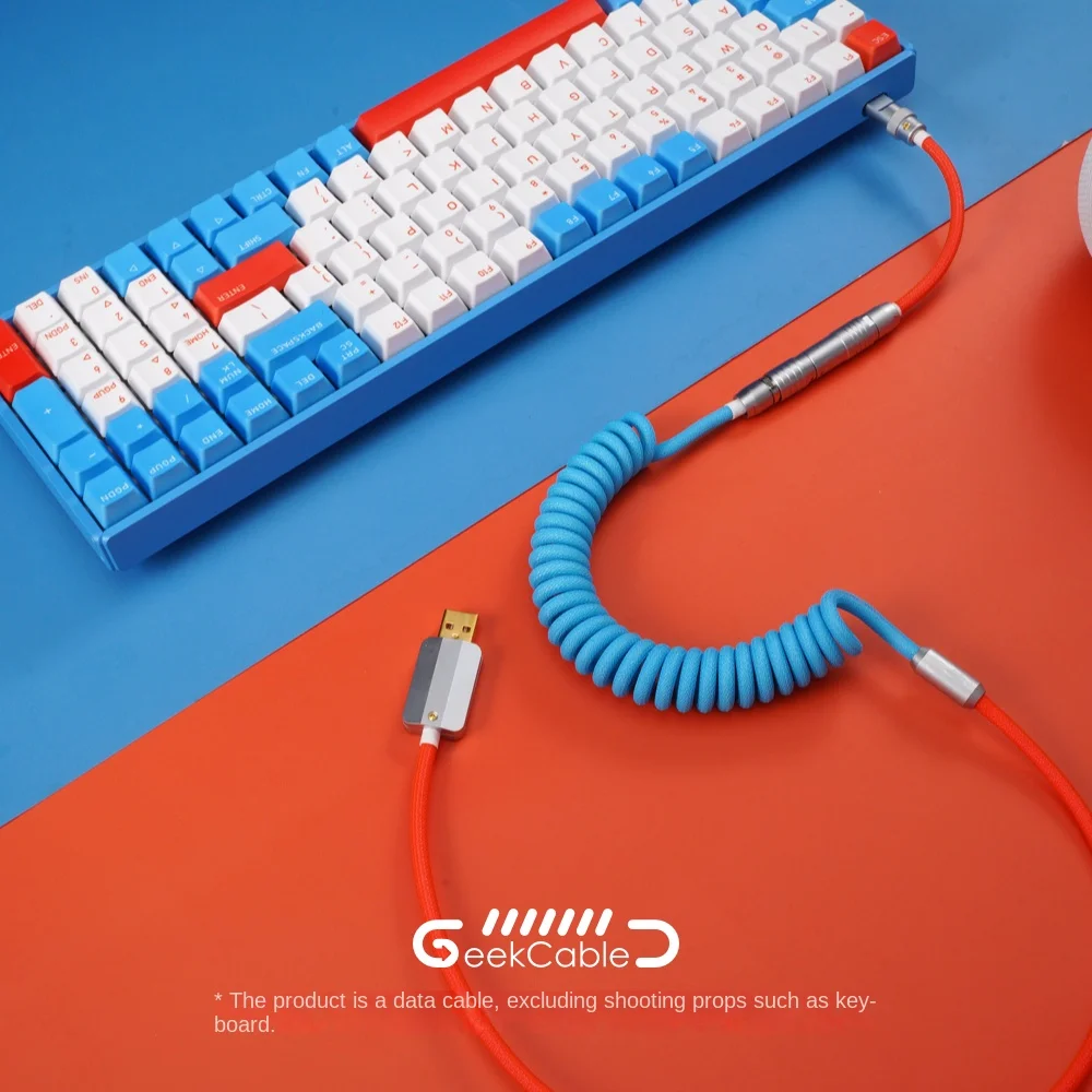 

Spot GeekCable pure manual customized mechanical keyboard theme line IQUNIX color matching F96 Sky City