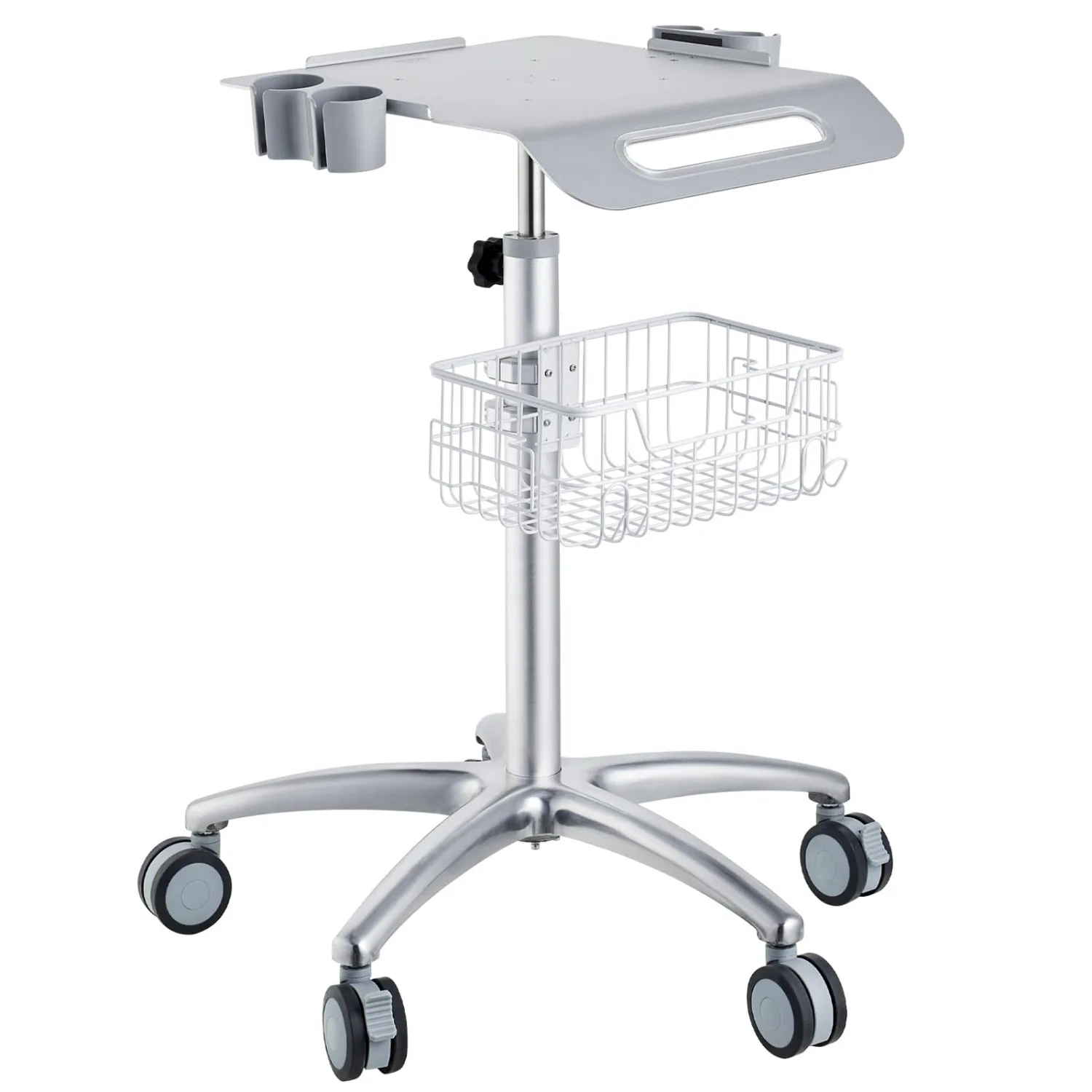 Medical Trolley with Wheels - Height Adjustable Gas Lift, Large Tabletop 19