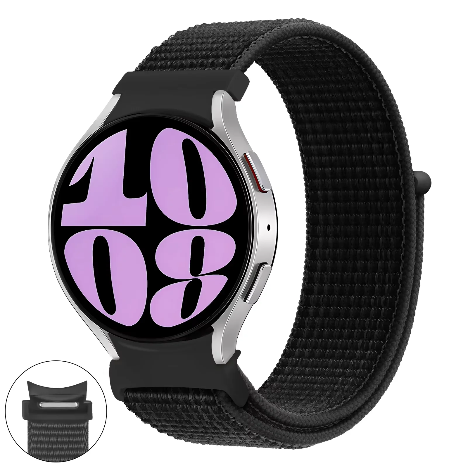 Nylonowy pasek No Gap do Samsung Galaxy Watch 7 6 5 4 40 mm 44 mm 5 Pro Band Bransoletka na rękę do zegarka 4/6 Classic 46 mm/47 mm Pasek