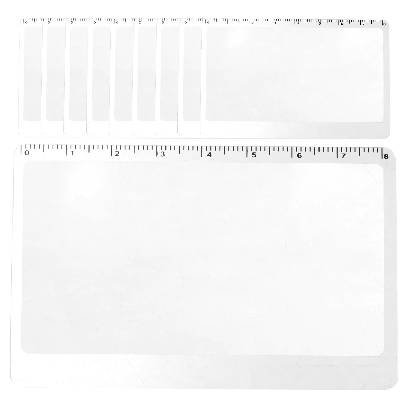 

10Pcs Reading Magnifier Page Magnifier for Books Magnifying Bookmark with Scale Portable Ultra-Thin Design for Elderly Book