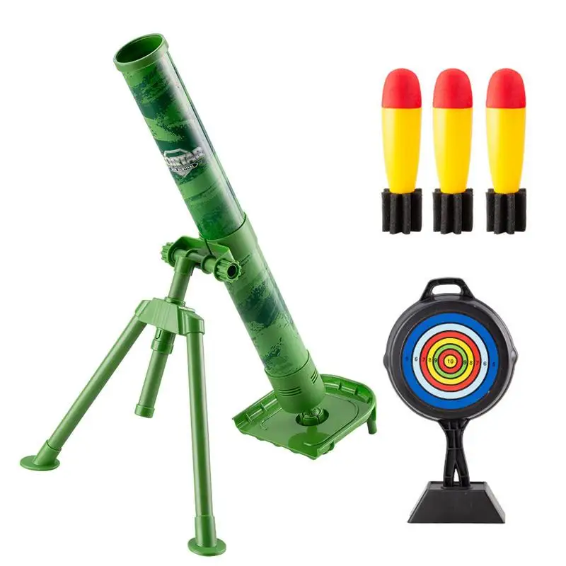 

Mortar Toys Adjustable Outdoor Rocket Launch Toys Professional Air Soft Rocket Launchers Interesting Outdoor Interactive Games