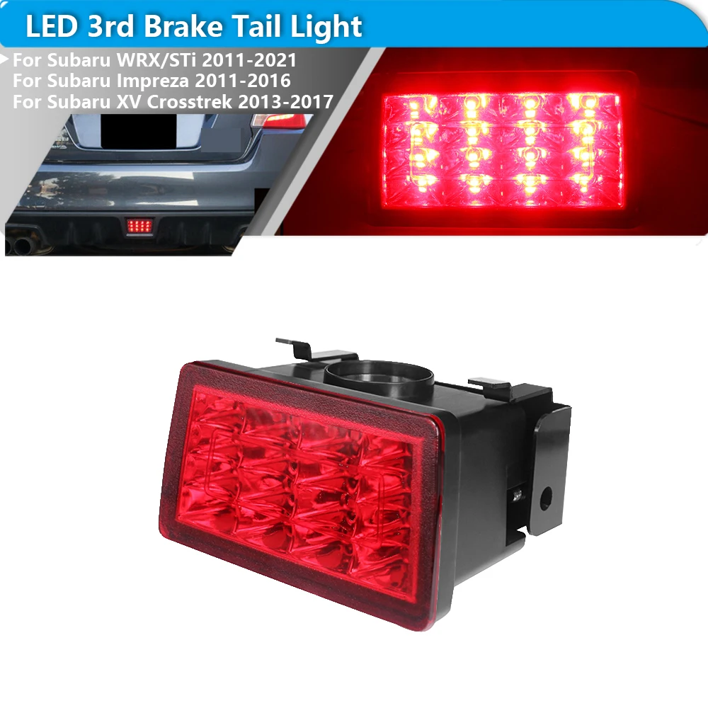 1pc iJDM F1 Style strobe LED Rear Fog Light Kit For Subaru WRX STi Impreza XV 2011-up LED Rear Fog Tail/Brake 12V Red