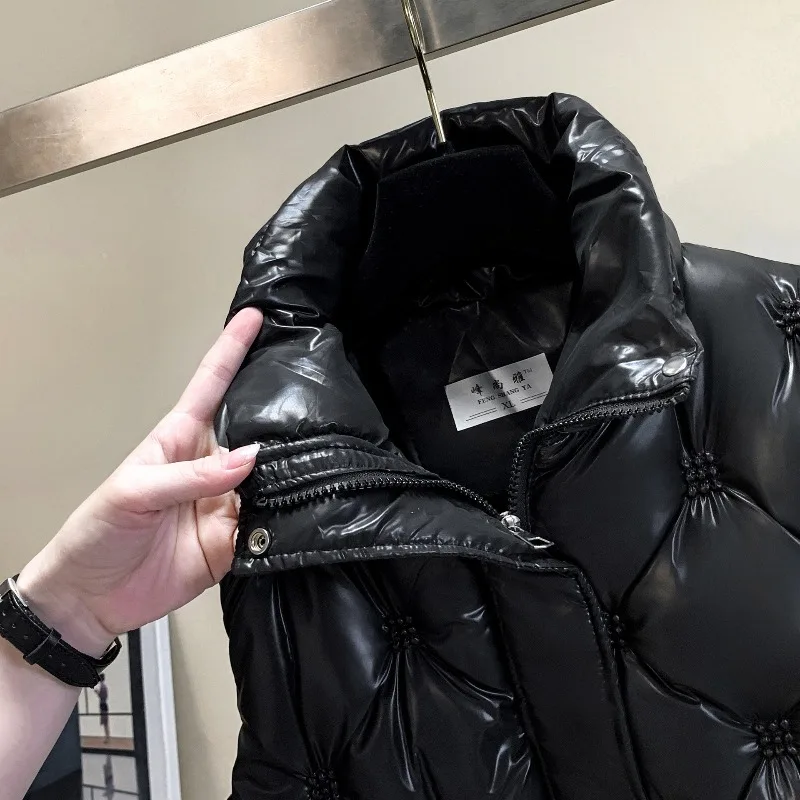 2025 nuevo chaleco de algodón para mujer Parkas de Otoño Invierno chalecos gruesos y cálidos acolchados de algodón abrigo chalecos acolchados sin mangas para mujer