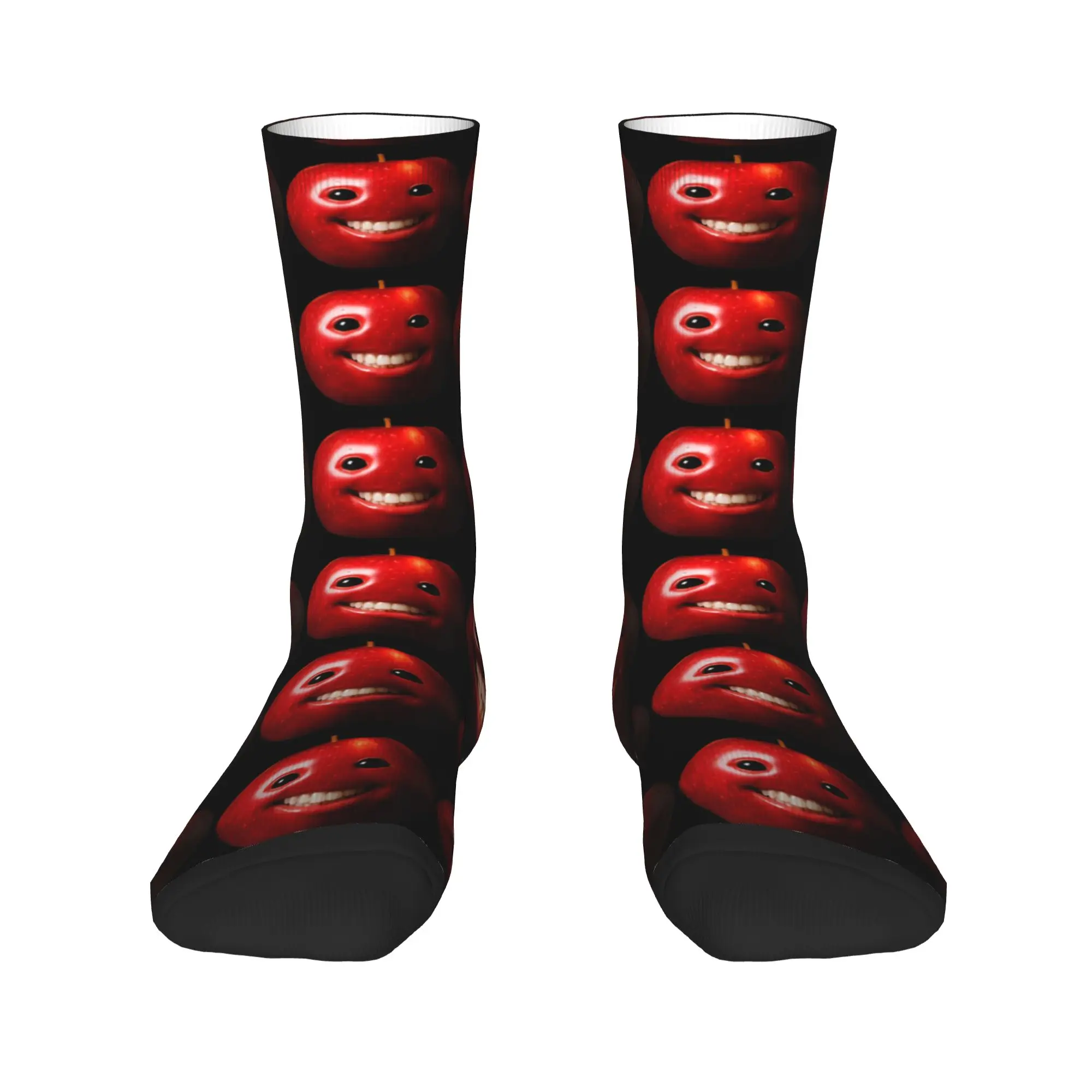 مضحك سخيف AI أبل الجنرال Z ميمي BrainRot الفكاهة يبتسم الفاكهة الجوارب المضادة للبكتيريا جوارب للجنسين الرجال عالية الجوارب الخريف الجوارب