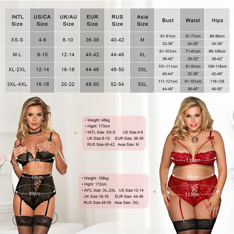 Ohyeahlady Open Bust Bra Garter Panty Set High Waist Lace Hollow Lingerie Plus Size Sexy See Through Suspender Underwear Briefs