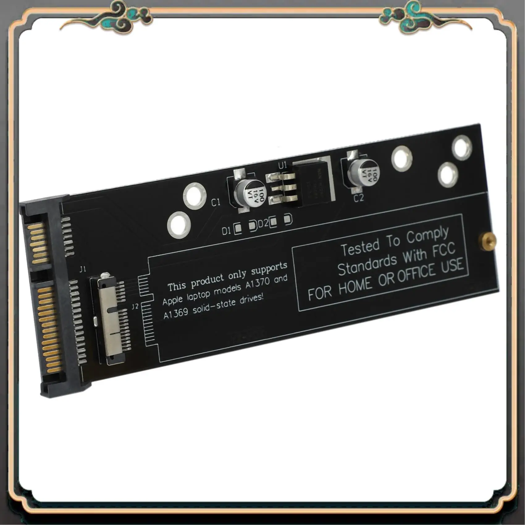 Reliable-2X SSD To SATA Adapter Card For   Air A1370 A1369 2010/2011 Sata Card