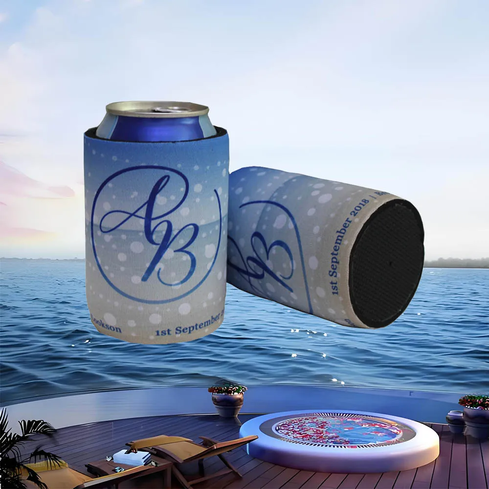 50pcs Custom & Personalized Wedding Gifts Standard Beverage Can Sleeves Insulators Regular Can Covers Beer Cans Holder
