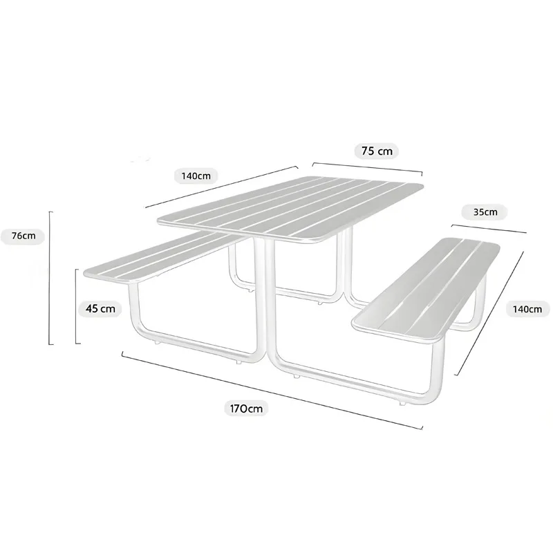 

Shopping mall square open-air leisure chair coffee milk tea shop integrated one-piece table and chair simple modern