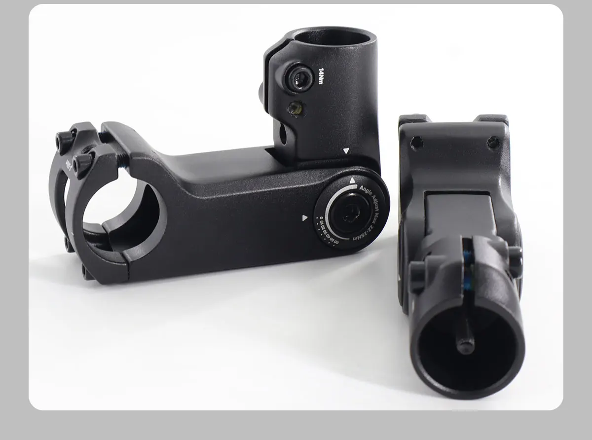 TESNO Verstellbarer Vorbau für Fahrräder mit interner Kabelführung 0-60° ° Rise 60/90mm MTB Road 28,6mm Gabel 31,8mm Lenkererhöhung – Detail 16