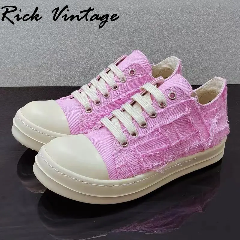 Rick Vintage Designer Marke Freizeit schuhe Damen Rundkopf Schnür-Sneakers Luxus Herren Plattform Sneakers Unisex Turnschuhe