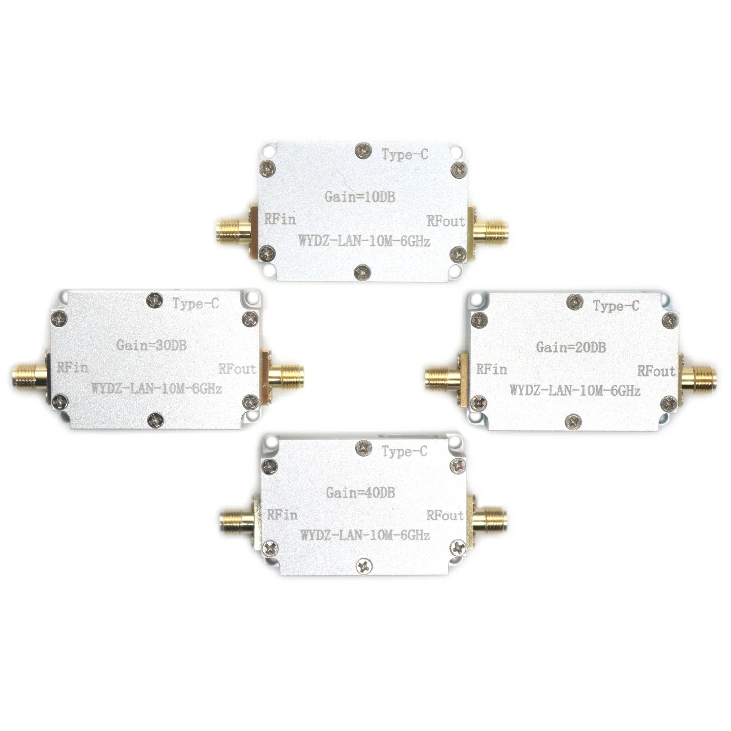 

10M-6Ghz High Flatness Amplifier Gain 30DB RF Front End Receiver RF Signal Drive FOR Hackrfs One SDR FM Radios