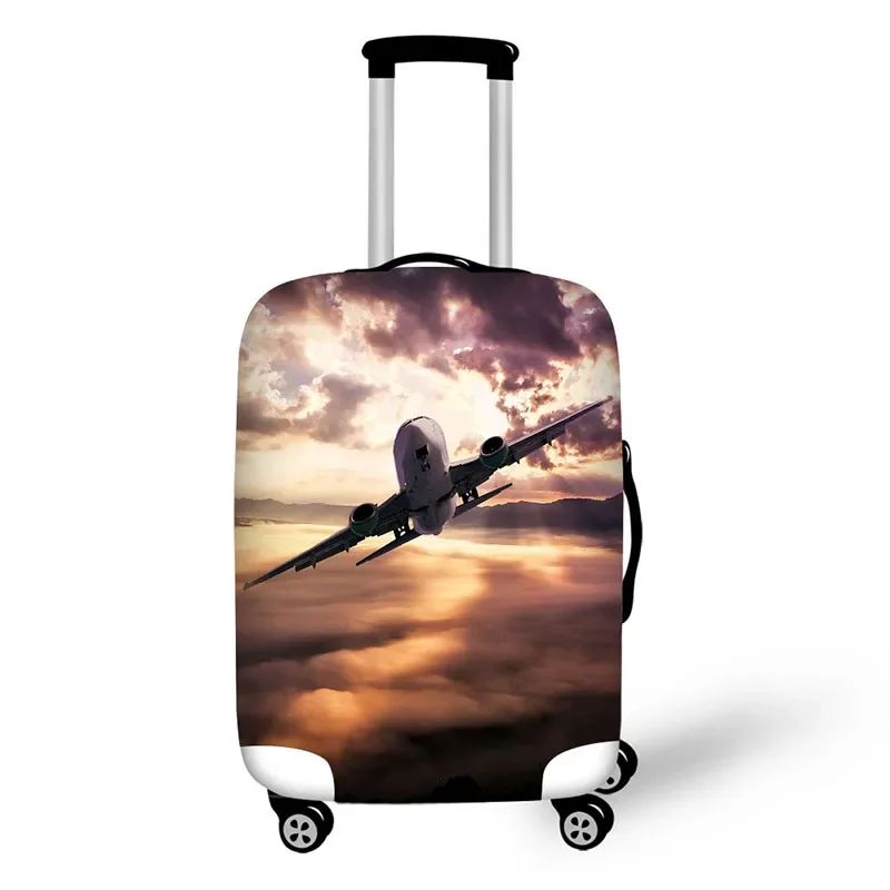 Aircraft Plane Jet Pattern Travel Accessories Suitcase Protective Covers 18-32 Inch Elastic Luggage Dust Cover Case Stretchable