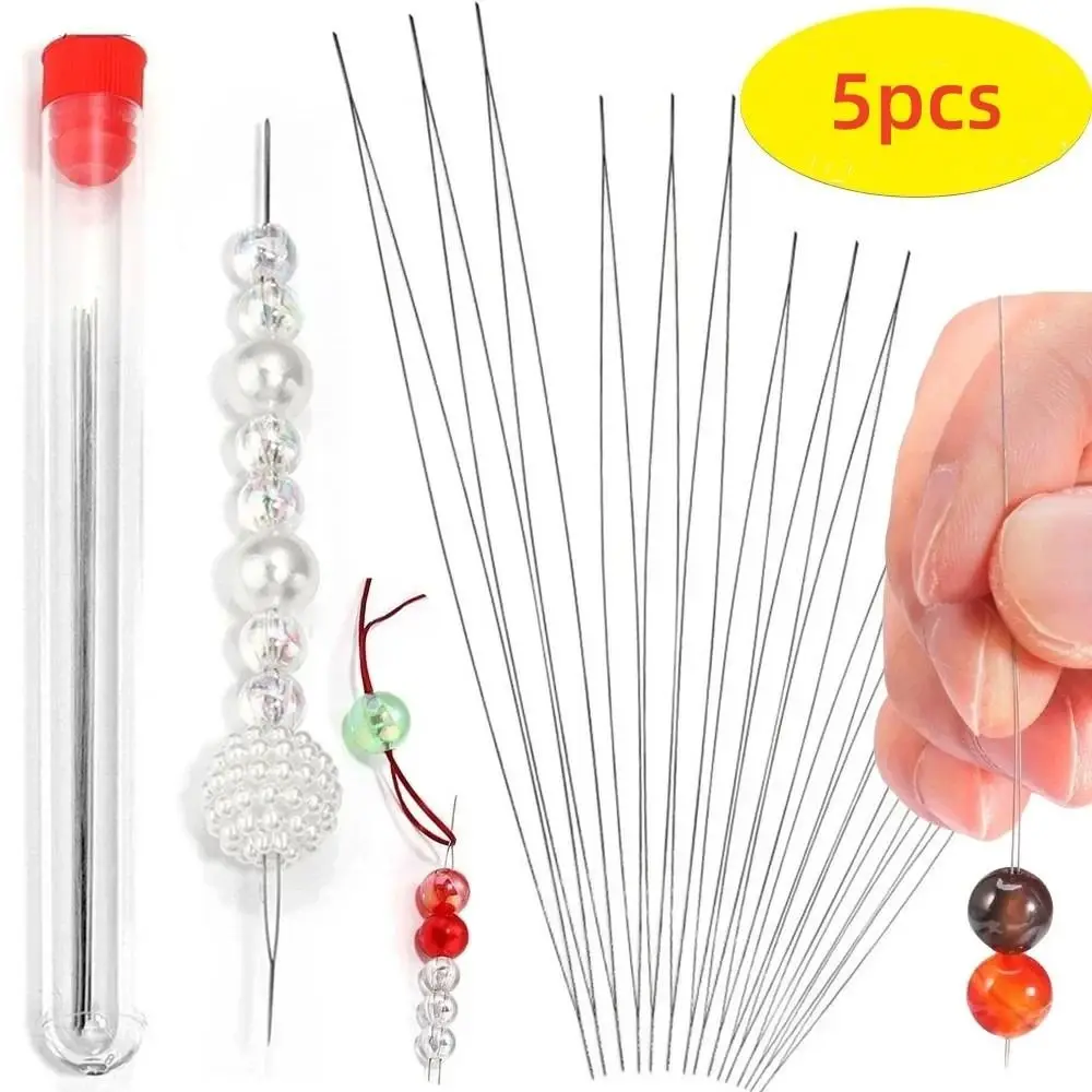 5Pcs Bead Necklace Open Big Eye Beading Needles Stainless Steel DIY Beading Pins Jewelry Making Bracelet Tools