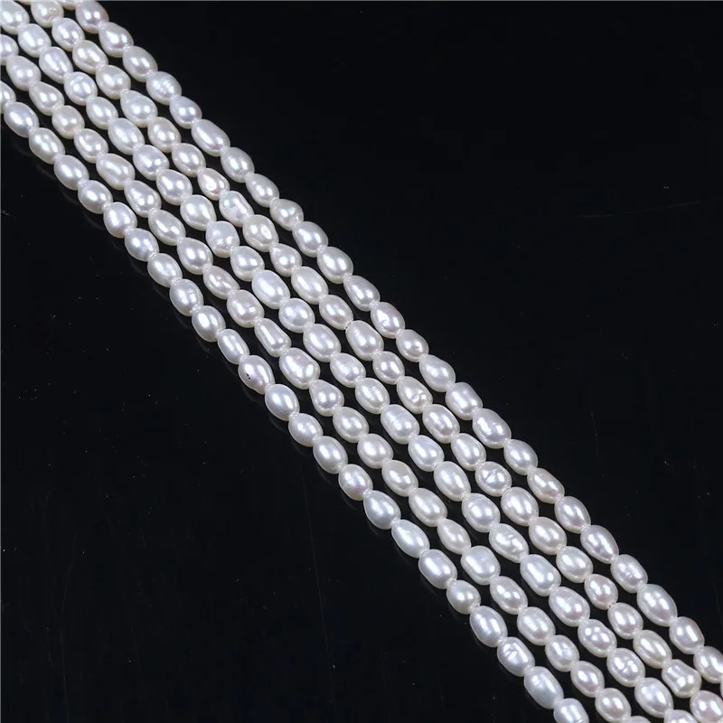 

AA Grade Freshwater Pearl Rice Shape 2.5-3mm Pearl Strand Loose Pearl